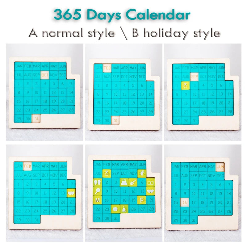 Wooden Calendar Puzzles