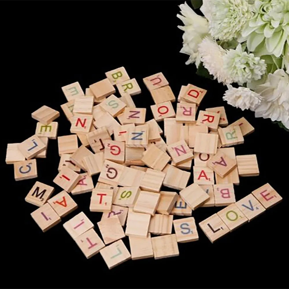 Wooden Alphabet & Number Tiles