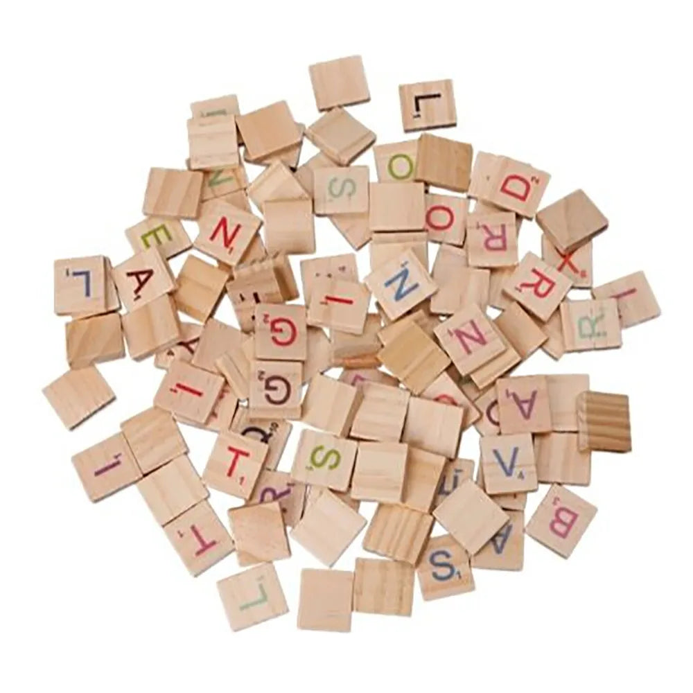 Wooden Alphabet & Number Tiles