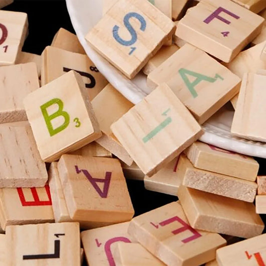 Wooden Alphabet & Number Tiles