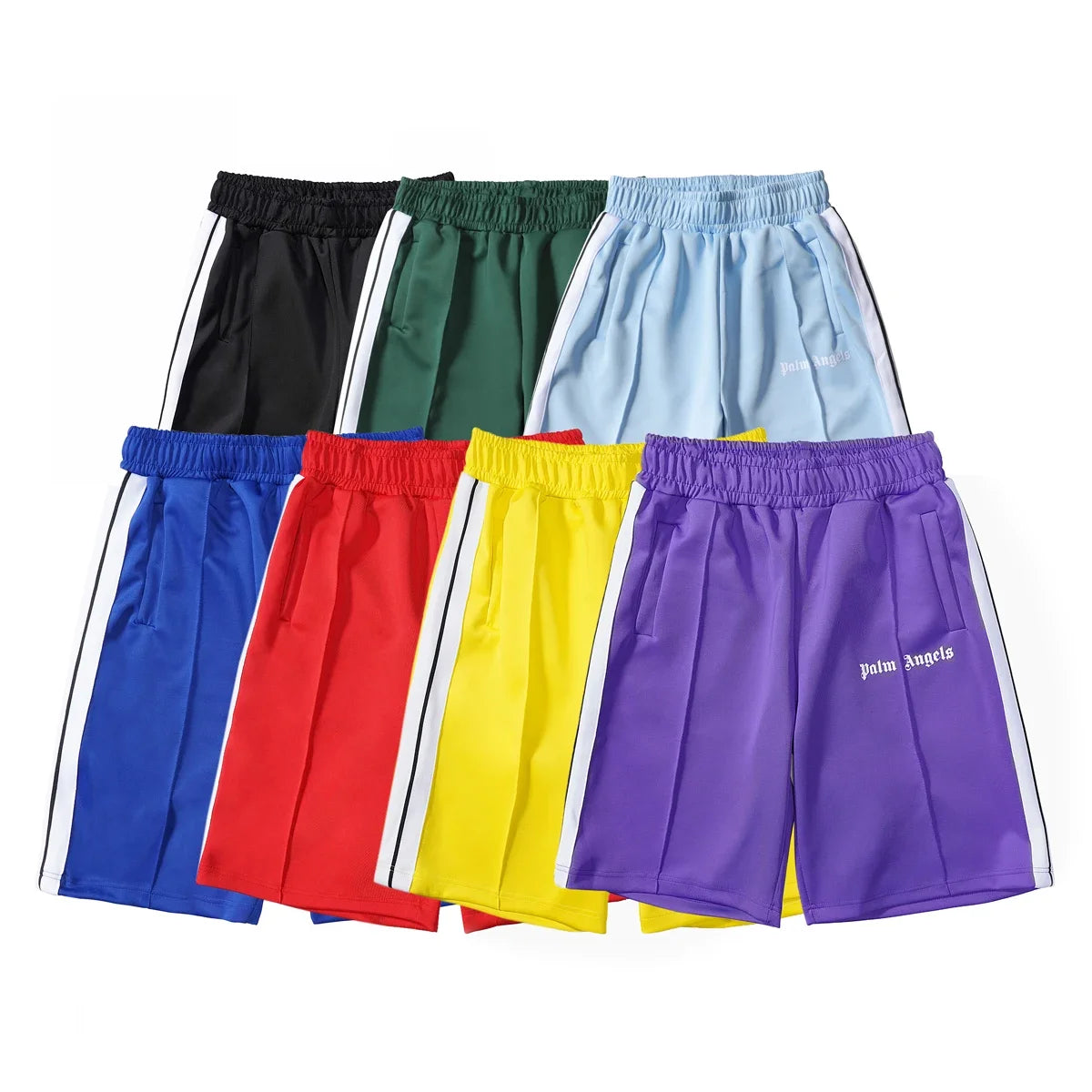 palm angels High quality colorful beach fashion men's and women's casual can be worn over short quarter pants