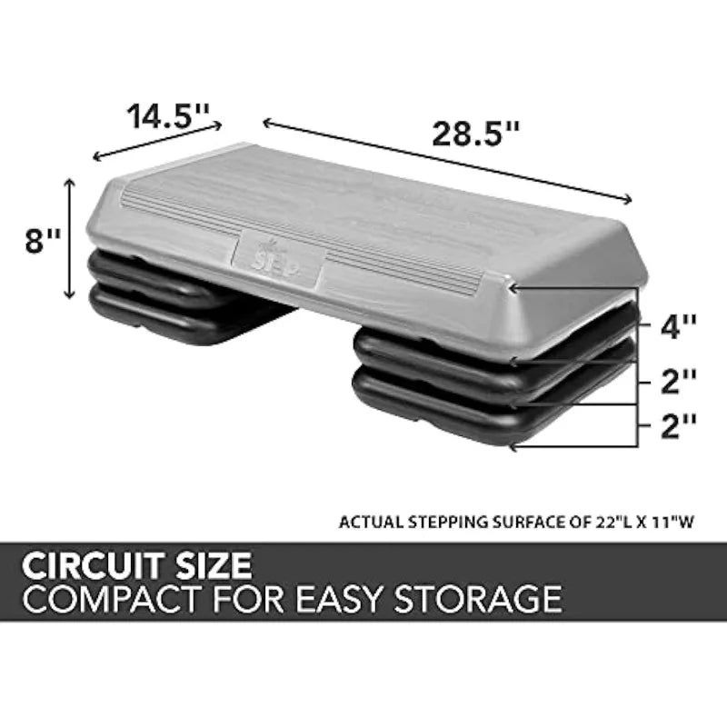 Adjustable Stepper with Risers