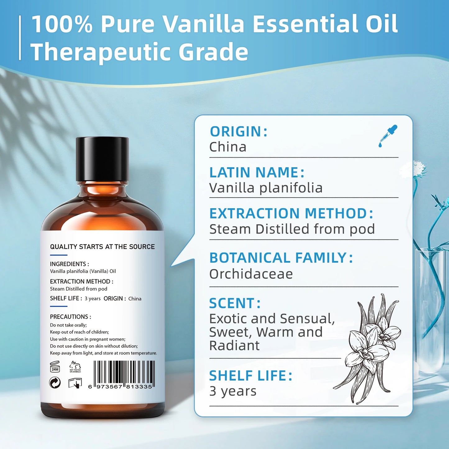 100ML Vanilla Essential Oil