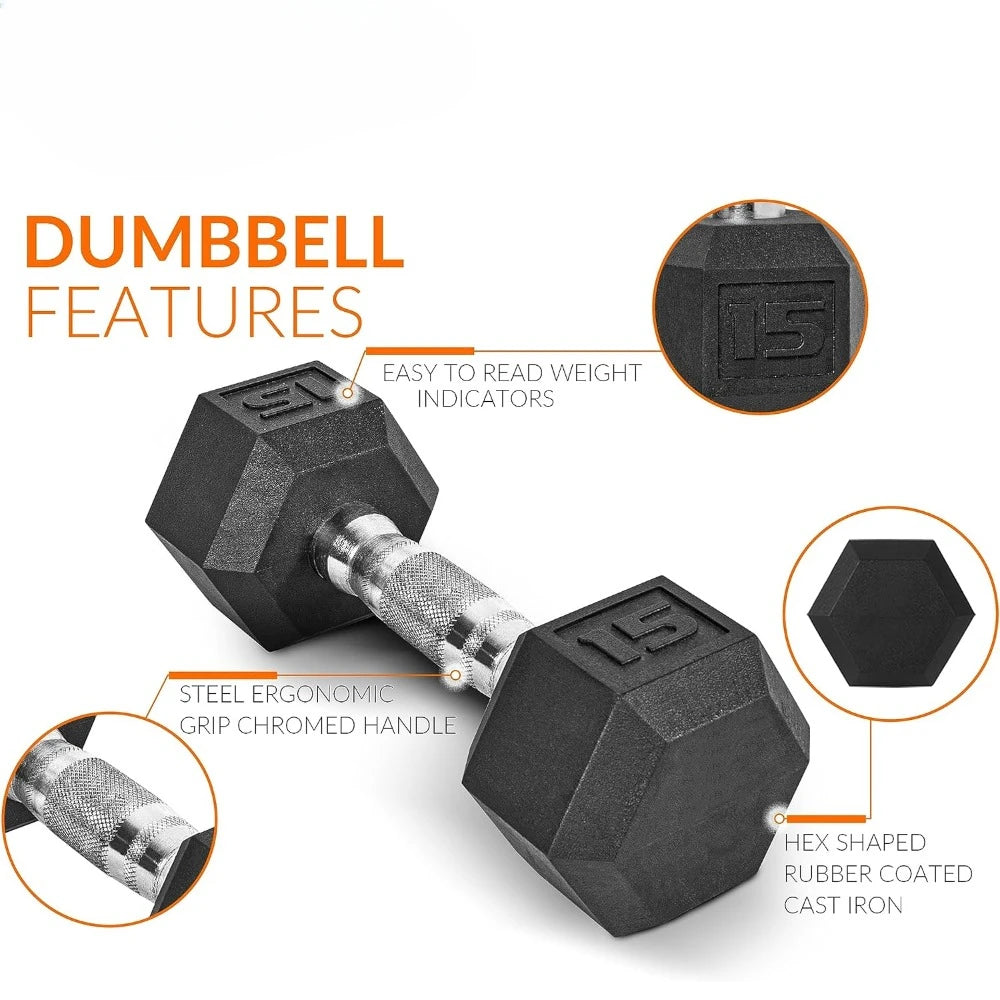 Dumbbell Set with Rack | Multiple Options in 150lbs and 210lbs