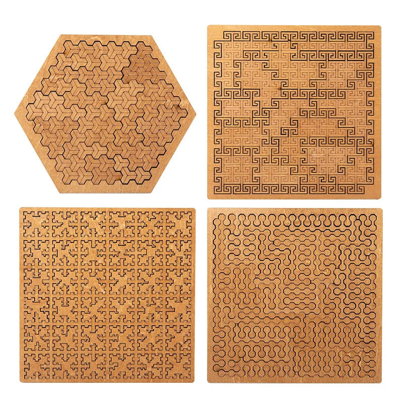 Wooden Puzzles Boards Logic Training