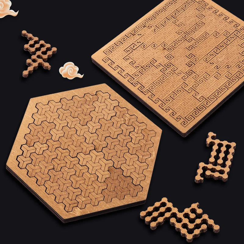 Wooden Puzzles Boards Logic Training